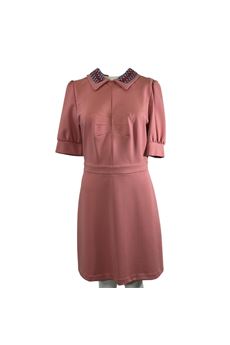 POWDER PINK COLLAR DRESS DENNY ROSE A/I DENNY ROSE | 221TD100043466